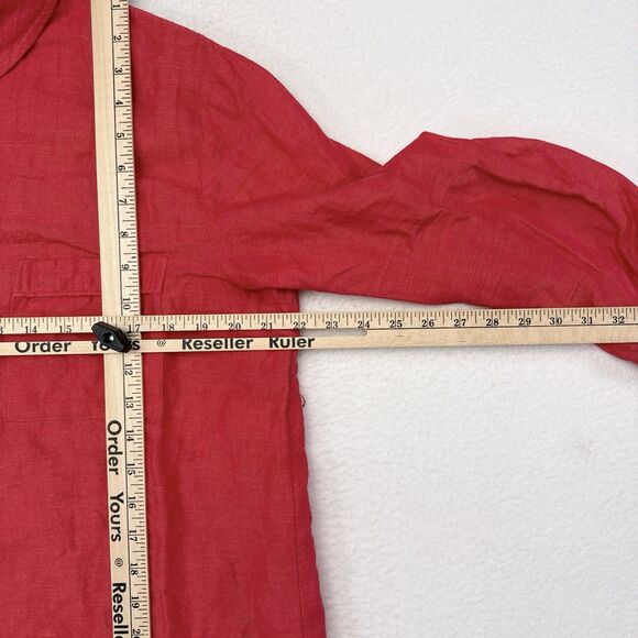 Maeve Anthropologie Top Size Medium Pink Linen Blend Button Front Shirt Casual - Picture 9 of 10